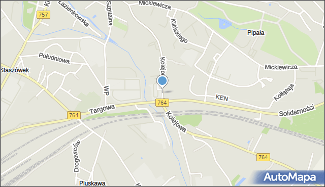 Staszów, Kolejowa, mapa Staszów