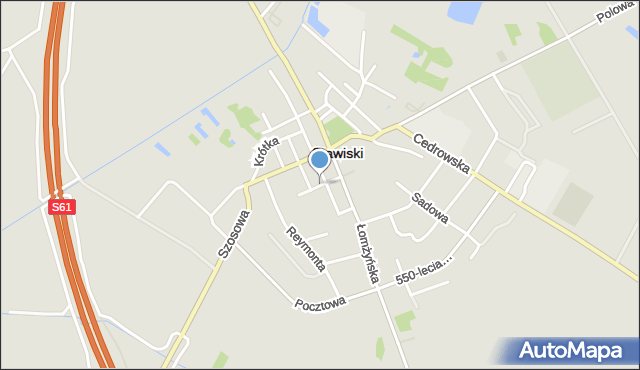 Stawiski, Kościelna, mapa Stawiski