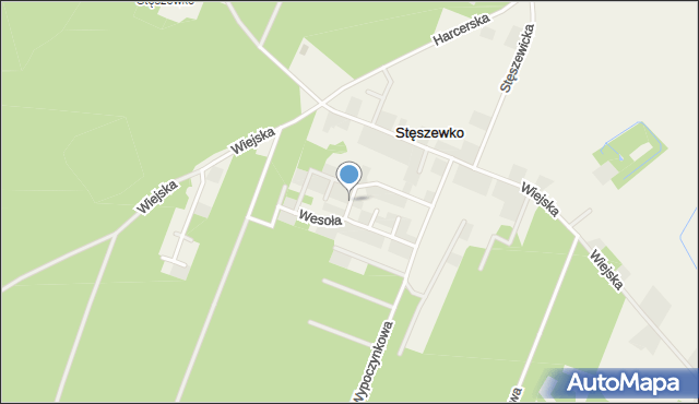 Stęszewko, Kolorowa, mapa Stęszewko