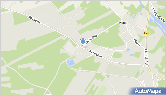 Stoczek Łukowski, Kościelna, mapa Stoczek Łukowski