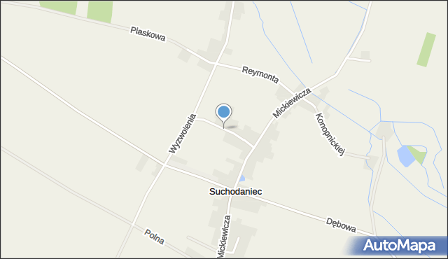Suchodaniec, Kochanowskiego Jana, mapa Suchodaniec