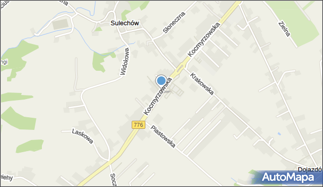 Sulechów gmina Kocmyrzów-Luborzyca, Kocmyrzowska, mapa Sulechów gmina Kocmyrzów-Luborzyca