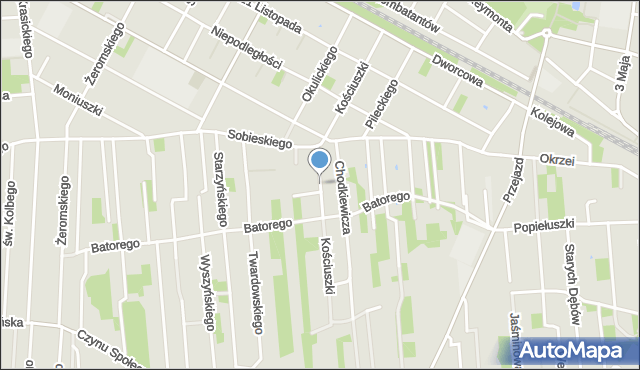 Sulejówek, Kościuszki Tadeusza, gen., mapa Sulejówek