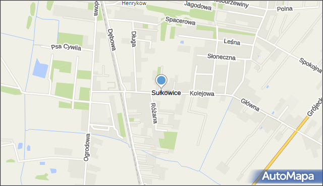 Sułkowice gmina Chynów, Kolejowa, mapa Sułkowice gmina Chynów
