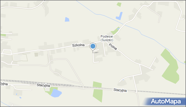 Suszec powiat pszczyński, Kopcowa, mapa Suszec powiat pszczyński