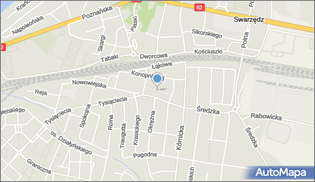 Swarzędz, Kopernika Mikołaja, mapa Swarzędz