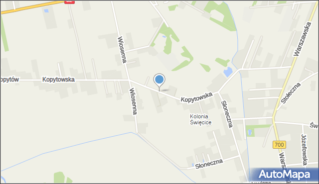 Święcice gmina Ożarów Mazowiecki, Kopytowska, mapa Święcice gmina Ożarów Mazowiecki