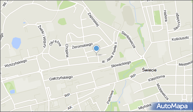 Świecie, Kochanowskiego Jana, mapa Świecie