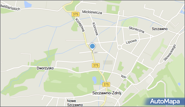 Szczawno-Zdrój, Kolejowa, mapa Szczawno-Zdrój