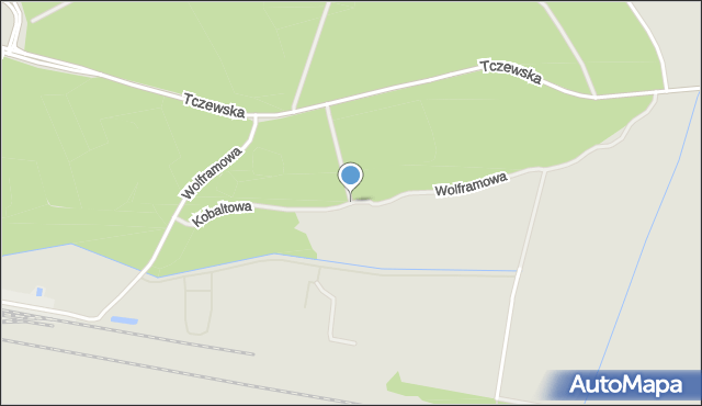 Szczecin, Kobaltowa, mapa Szczecina