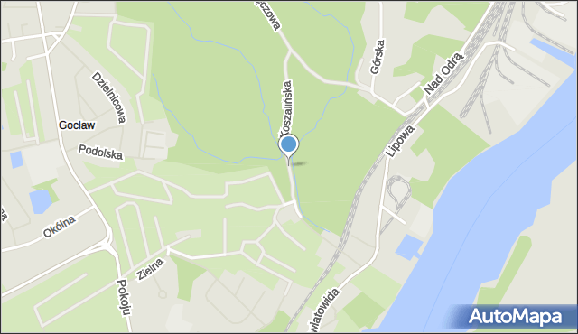 Szczecin, Koszalińska, mapa Szczecina