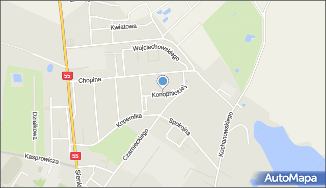 Sztum, Konopnickiej Marii, mapa Sztum