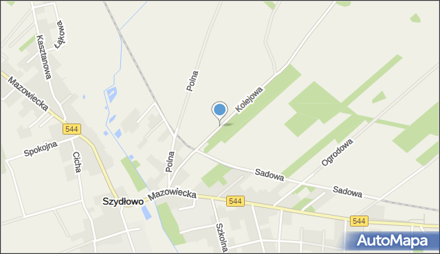 Szydłowo powiat mławski, Kolejowa, mapa Szydłowo powiat mławski