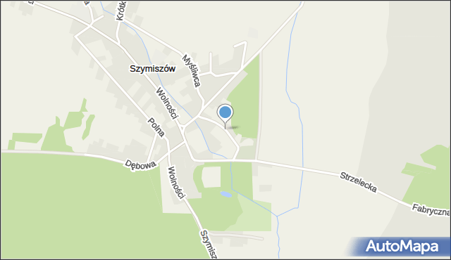 Szymiszów, Kościelna, mapa Szymiszów
