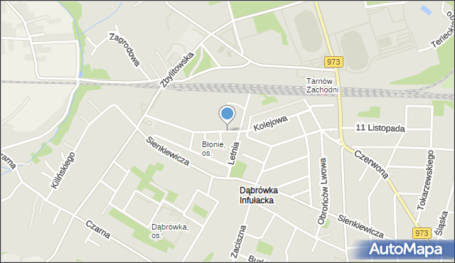 Tarnów, Kolejowa, mapa Tarnów