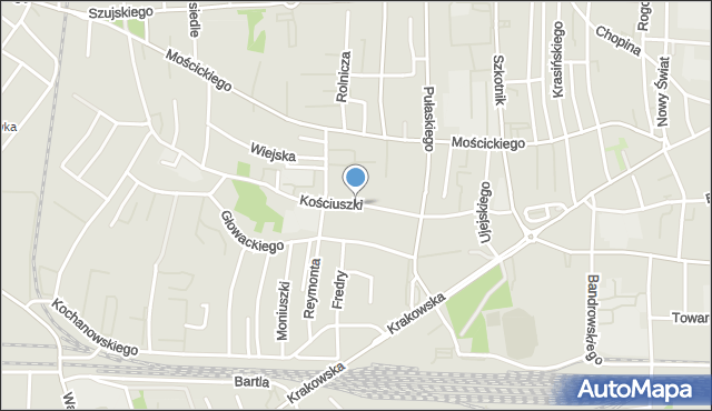 Tarnów, Kościuszki Tadeusza, gen., mapa Tarnów