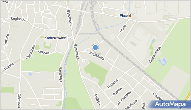 Tarnowskie Góry, Kopernika Mikołaja, mapa Tarnowskie Góry