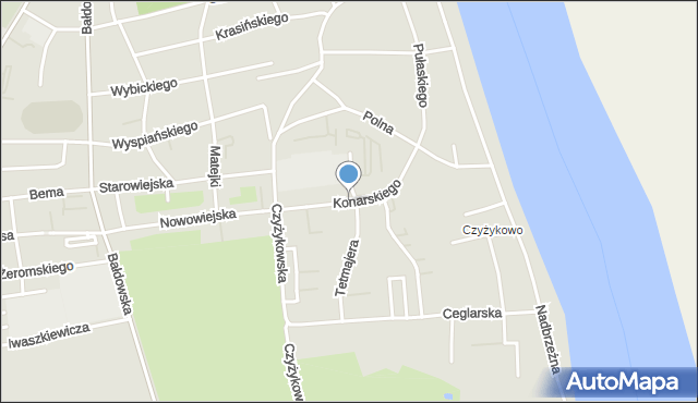 Tczew, Konarskiego Stanisława, mapa Tczew