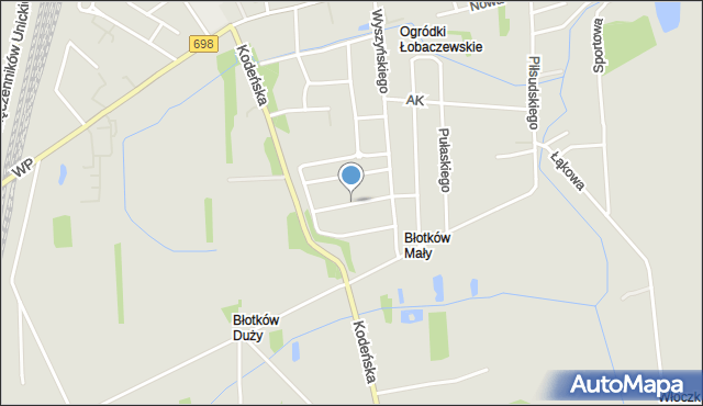 Terespol powiat bialski, Kozłowskiego Wincentego, mapa Terespol powiat bialski