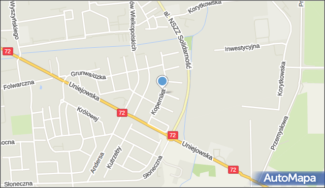 Turek, Kopernika Mikołaja, mapa Turka