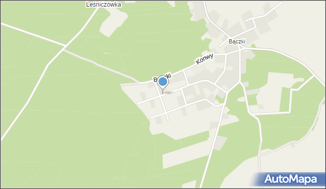 Turośl powiat kolneński, Kochanowskiego Jana, mapa Turośl powiat kolneński