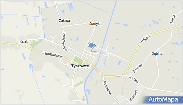 Tyszowce, Konfederacji Tyszowieckiej, mapa Tyszowce