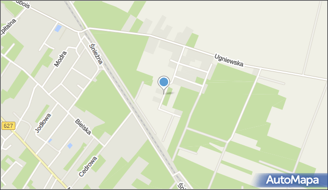 Ugniewo, Konwaliowa, mapa Ugniewo