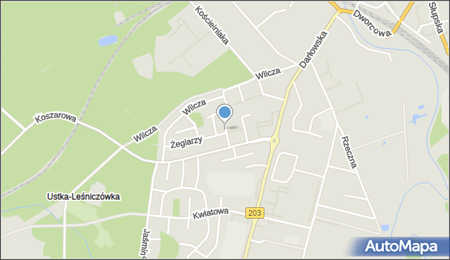 Ustka, Kowalewskiego, mapa Ustka