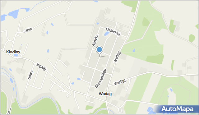 Wadąg, Kochanowskiego Jana, mapa Wadąg