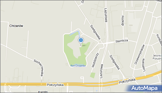 Warszawa, Kopalniana, mapa Warszawy