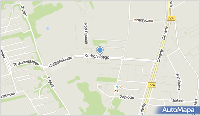 Warszawa, Korbońskiego Stefana, mapa Warszawy