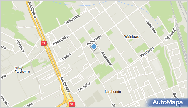 Warszawa, Kobierzycka, mapa Warszawy
