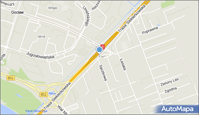 Warszawa, Kosmatki, mapa Warszawy