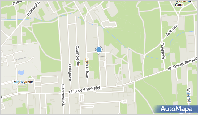 Warszawa, Kossakowskiego Jana, mapa Warszawy