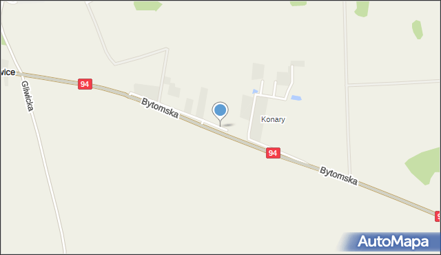 Wieszowa, Konary, mapa Wieszowa