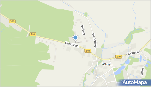 Wilczyn gmina Oborniki Śląskie, Kowalska, mapa Wilczyn gmina Oborniki Śląskie