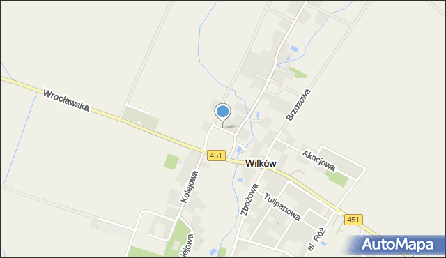 Wilków powiat namysłowski, Kościelna, mapa Wilków powiat namysłowski
