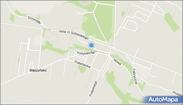 Wojkowice powiat będziński, Kosynierów, mapa Wojkowice powiat będziński