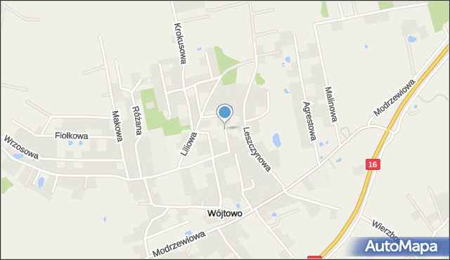 Wójtowo gmina Barczewo, Konwaliowa, mapa Wójtowo gmina Barczewo