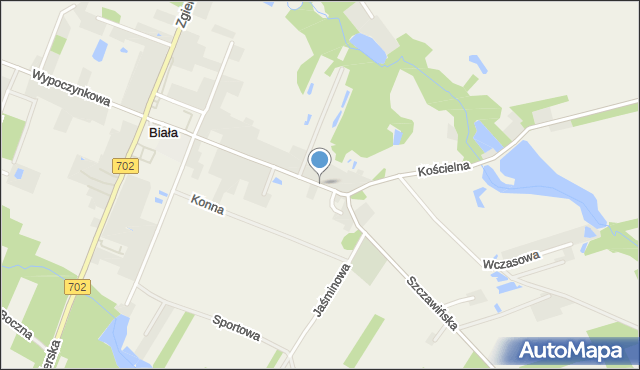 Wola Branicka, Kościelna, mapa Wola Branicka