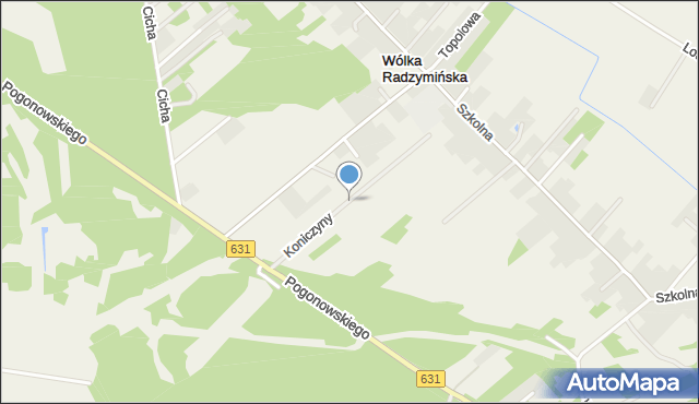 Wólka Radzymińska, Koniczyny, mapa Wólka Radzymińska