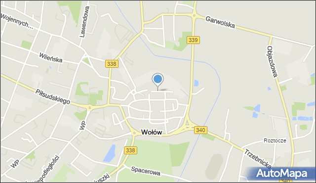 Wołów, Kołłątaja Hugo, mapa Wołów