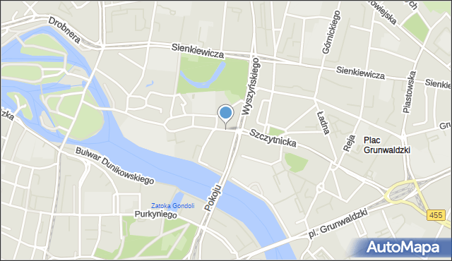 Wrocław, Kominka Bolesława, kard., mapa Wrocławia