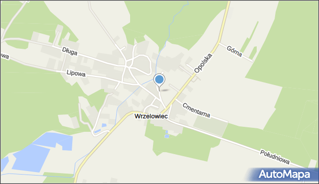 Wrzelowiec, Kościelna, mapa Wrzelowiec