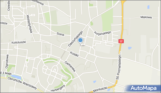 Wschowa, Kopernika Mikołaja, mapa Wschowa