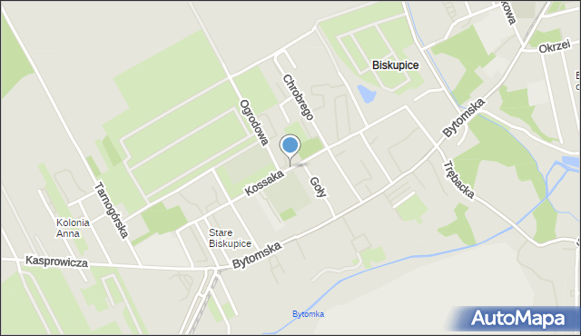 Zabrze, Kossaka Wojciecha, mapa Zabrza