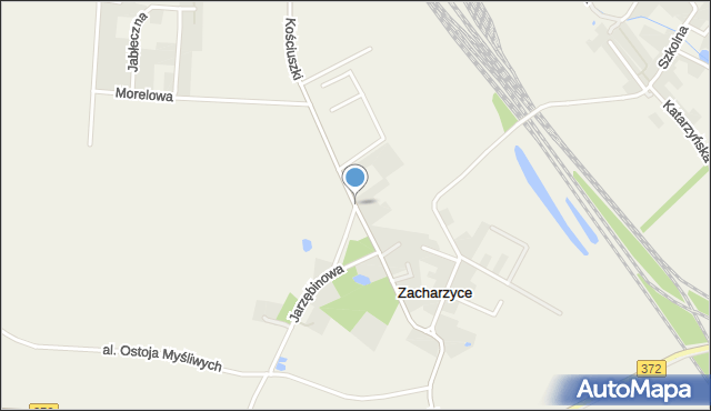 Zacharzyce, Kościuszki Tadeusza, gen., mapa Zacharzyce