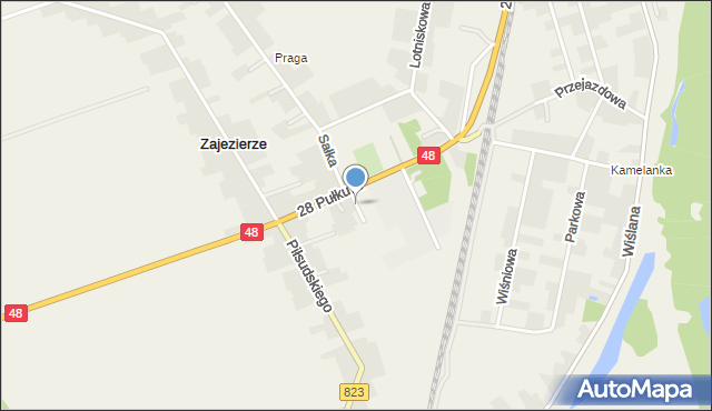 Zajezierze gmina Sieciechów, Koszarowa, mapa Zajezierze gmina Sieciechów