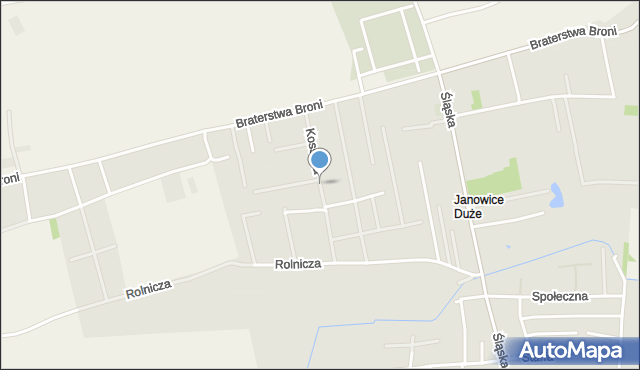 Zamość, Kossaka Wojciecha, mapa Zamościa