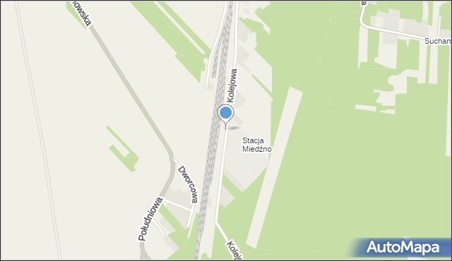 Zawady gmina Popów, Kolejowa, mapa Zawady gmina Popów